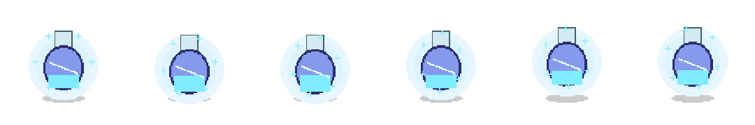 Potion sparkle source sprite strip