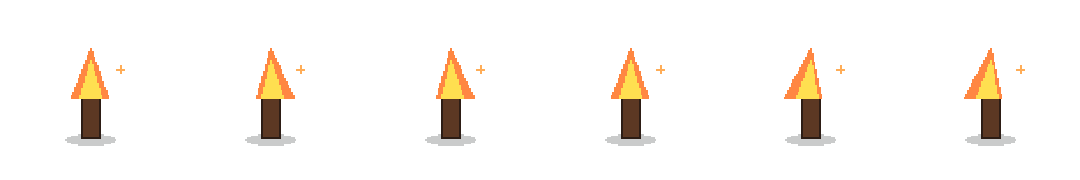 Torch flame source sprite strip